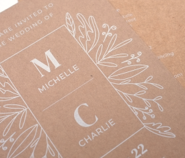 Opaque white on Kraft card